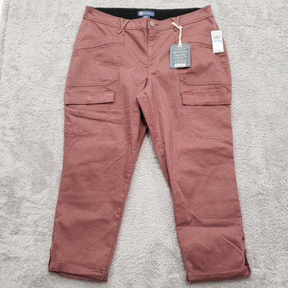 Democracy Sizes "Ab"solution® High Rise Roll Cuff Plus Cargo Utility Pant NWT - Picture 7 of 13